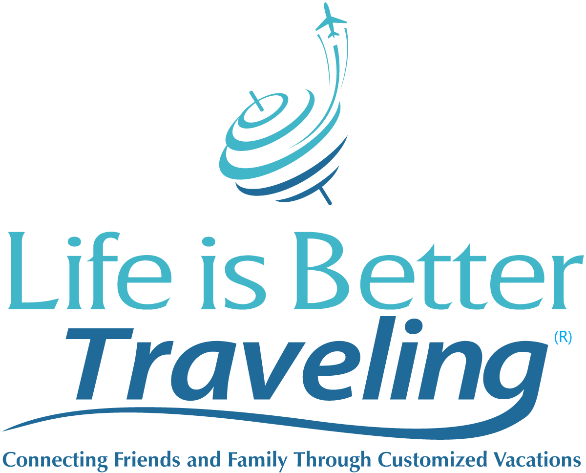 Life is Better Traveling Logo with R