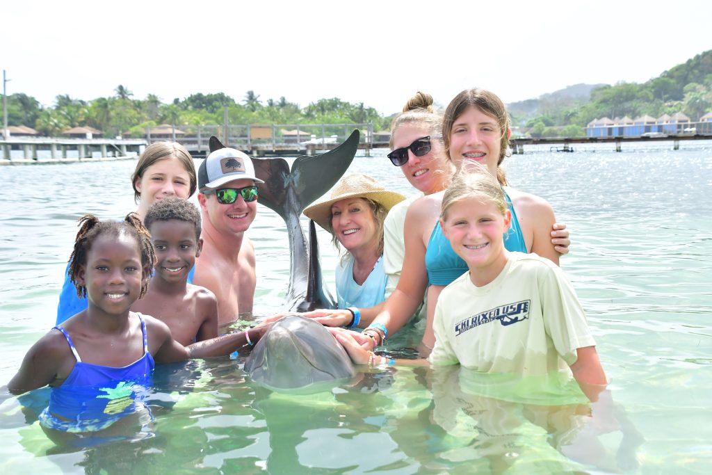 Nancy Vallely Travel Agent with Dolphin swim